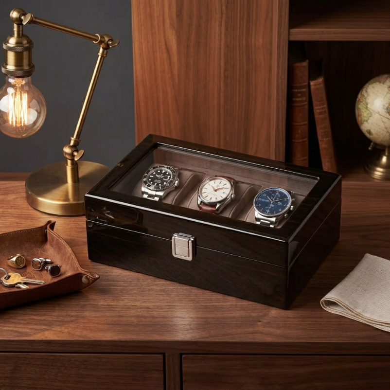 Boîte à Montres 3 Montres – Dot d'Excellence