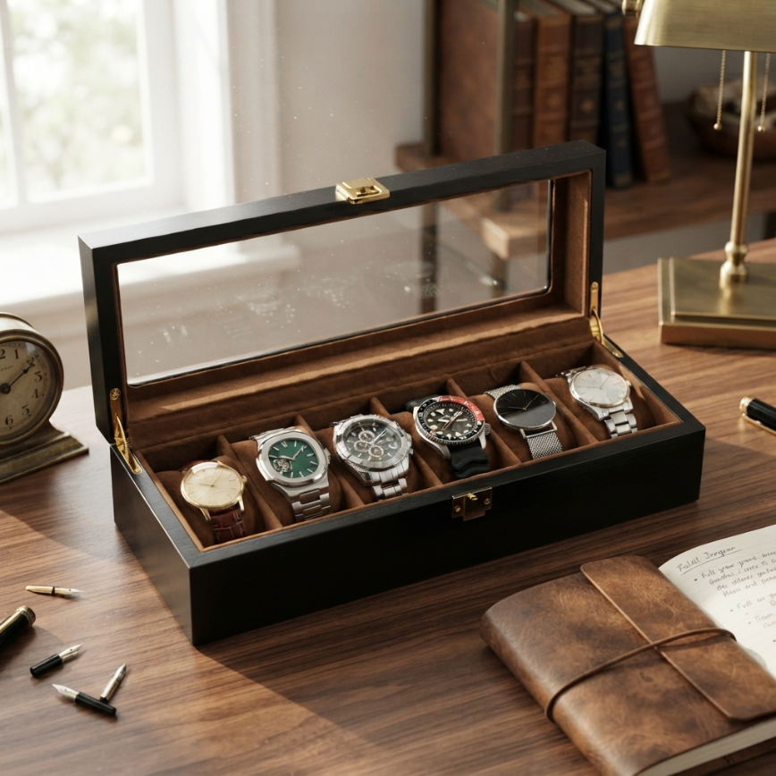 Boîte à Montres 6 Montres – Étape Précieuse