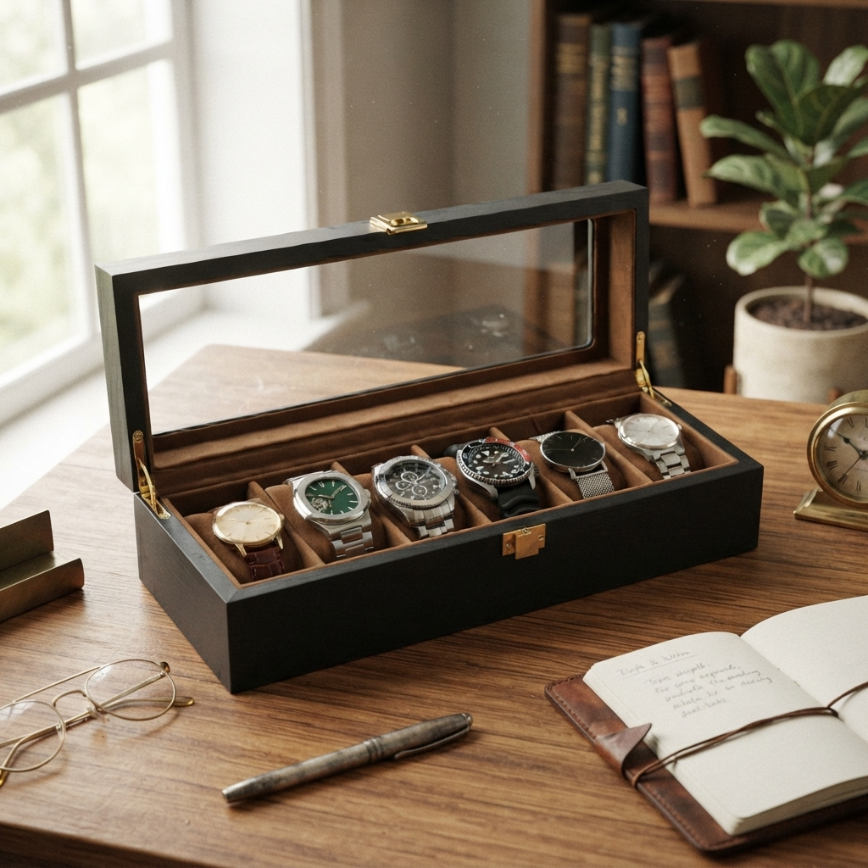Boîte à Montres 6 Montres – Étape Précieuse