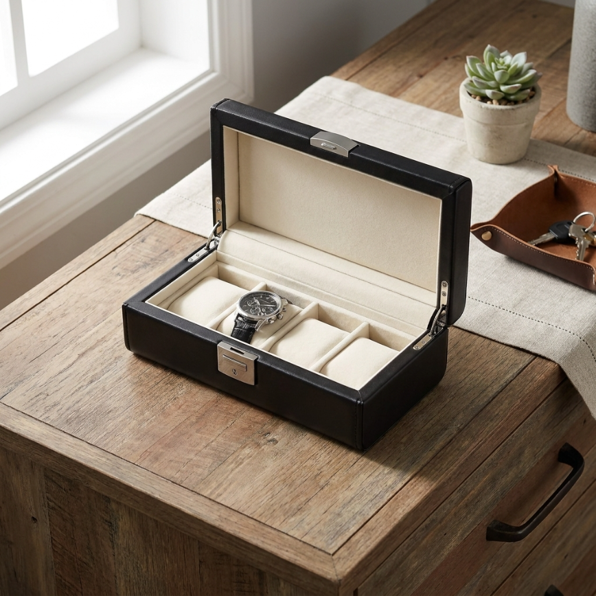 Boîte à Montres 4 Montres – Ébonite