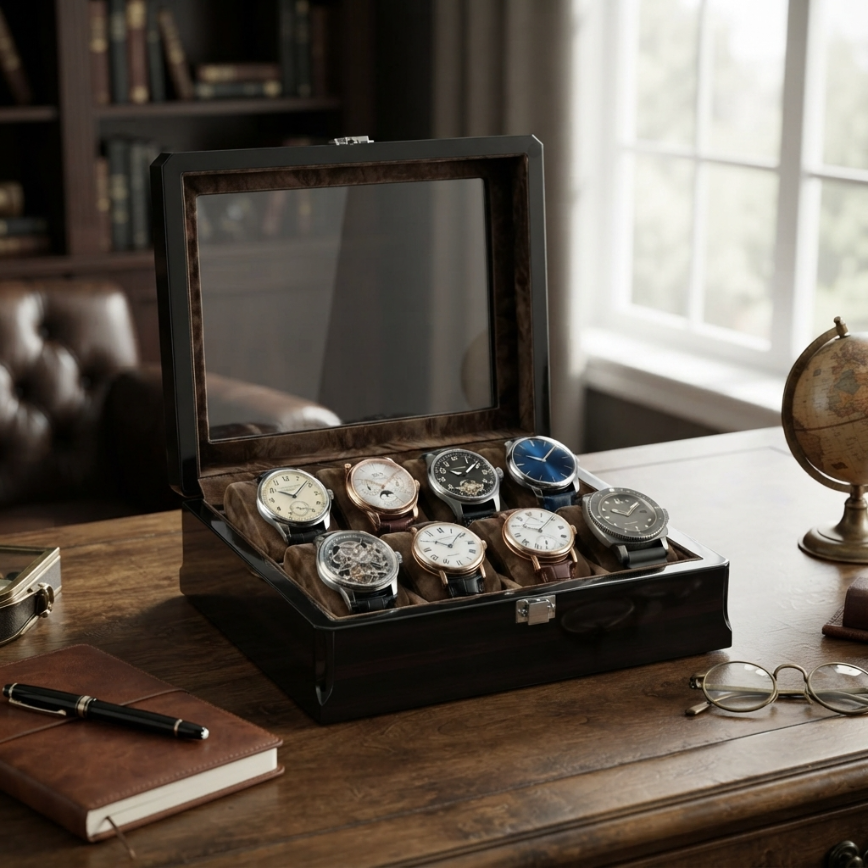 Boîte à Montres 8 Montres – Coffre du Gentleman