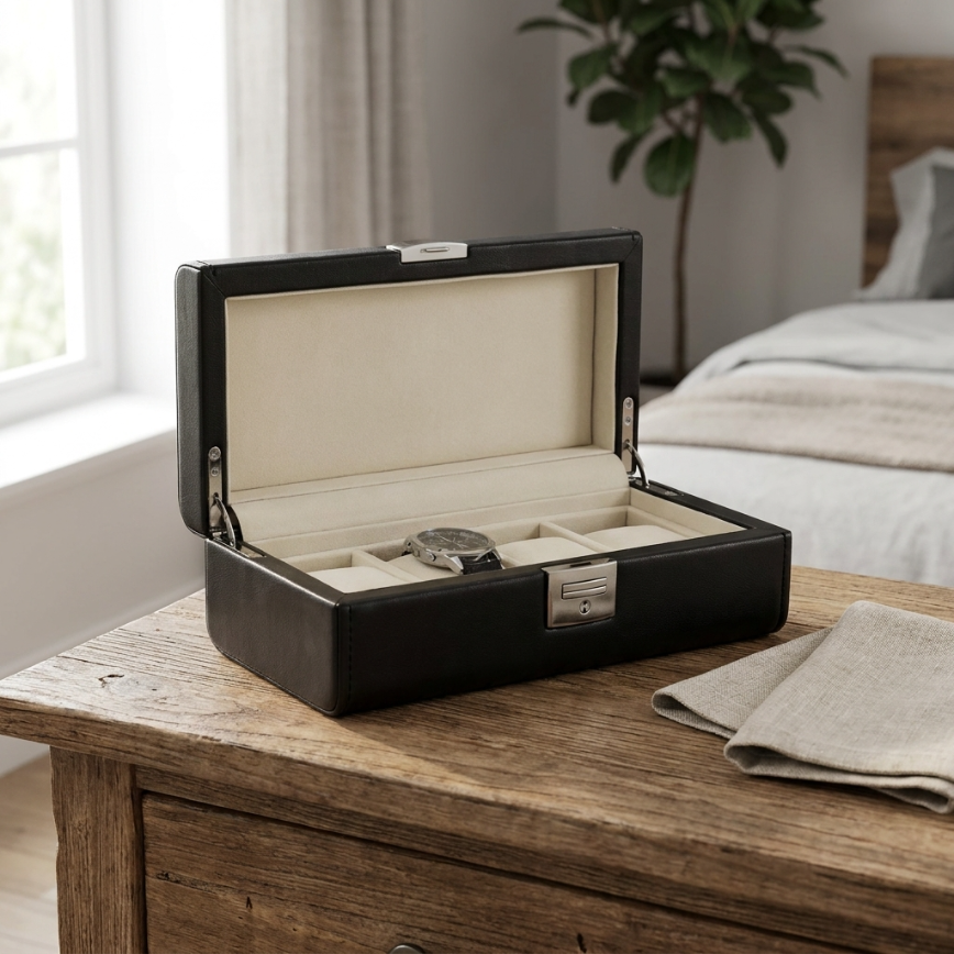 Boîte à Montres 4 Montres – Ébonite