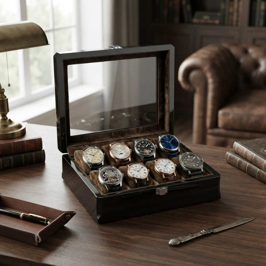 Boîte à Montres 8 Montres – Coffre du Gentleman