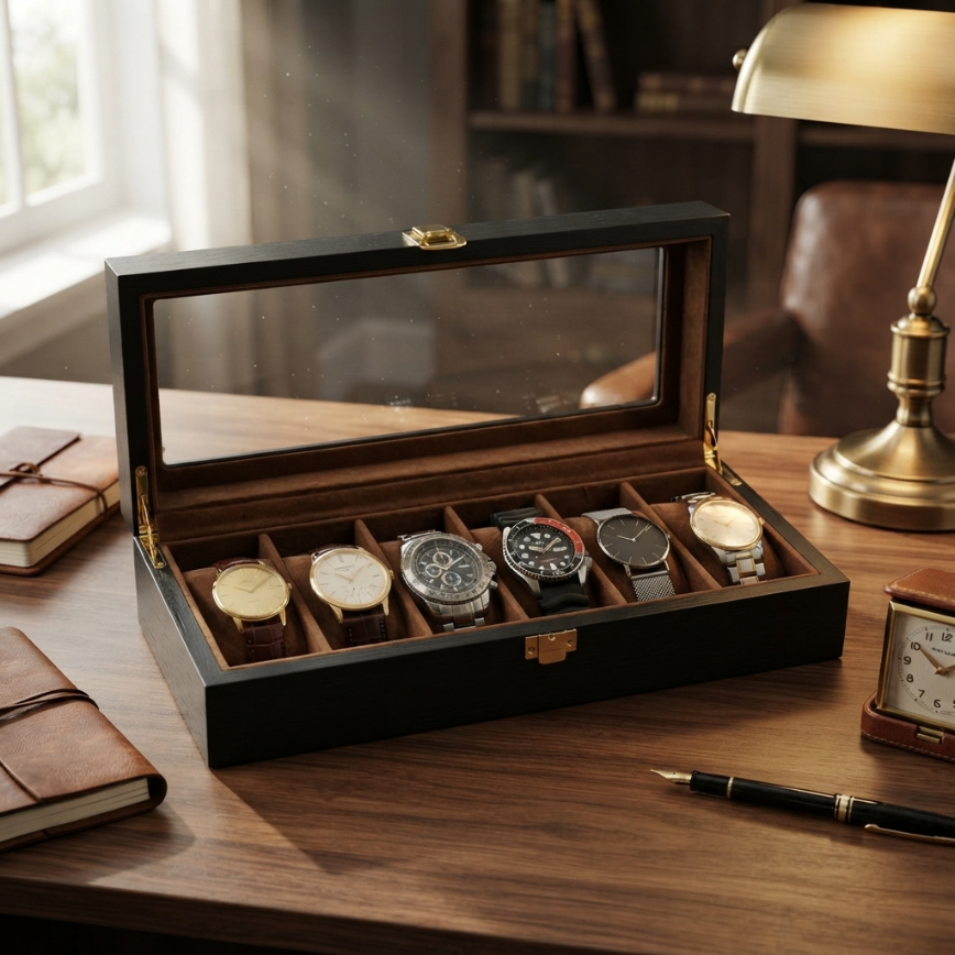 Boîte à Montres 6 Montres – Étape Précieuse