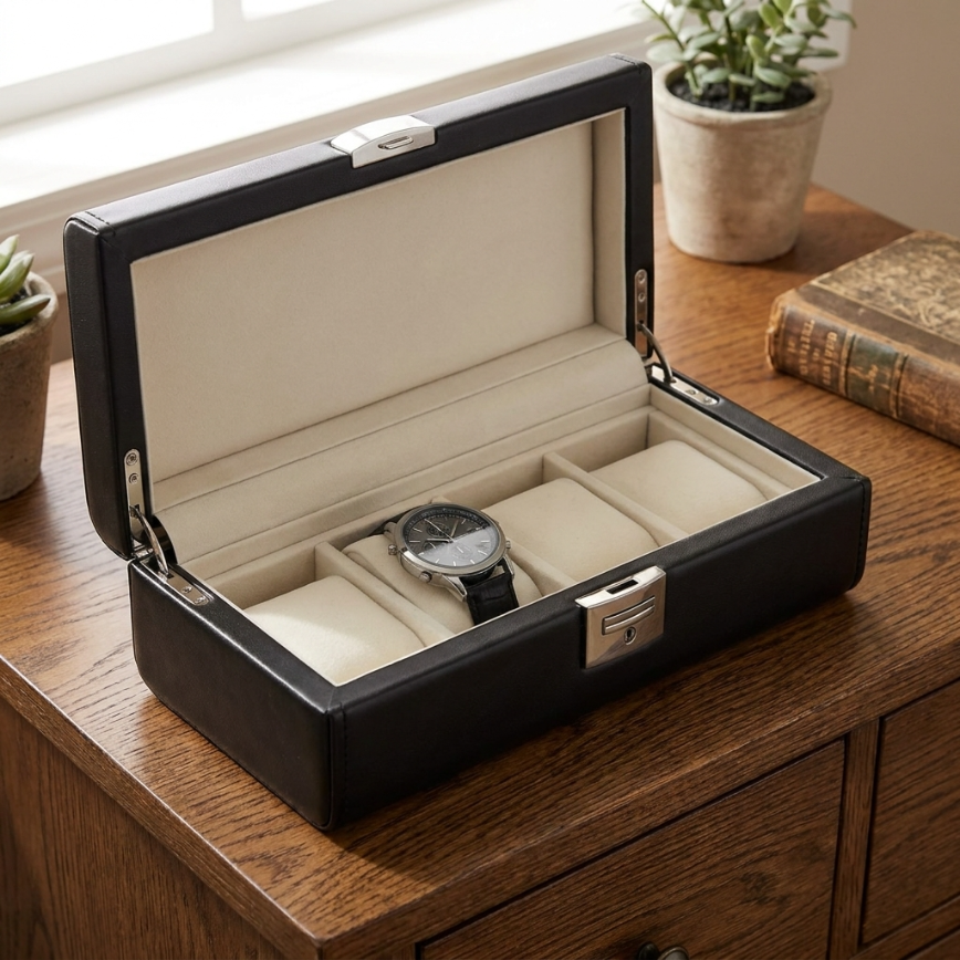 Boîte à Montres 4 Montres – Ébonite
