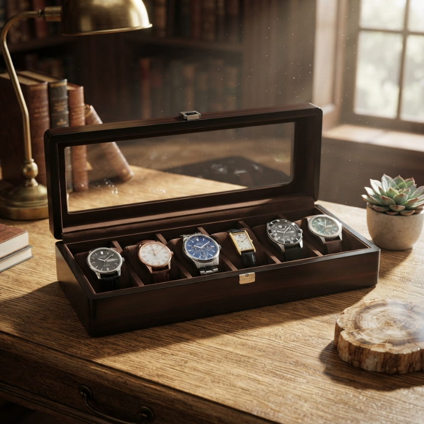 Boîte à Montres 6 Montres – Chataigne