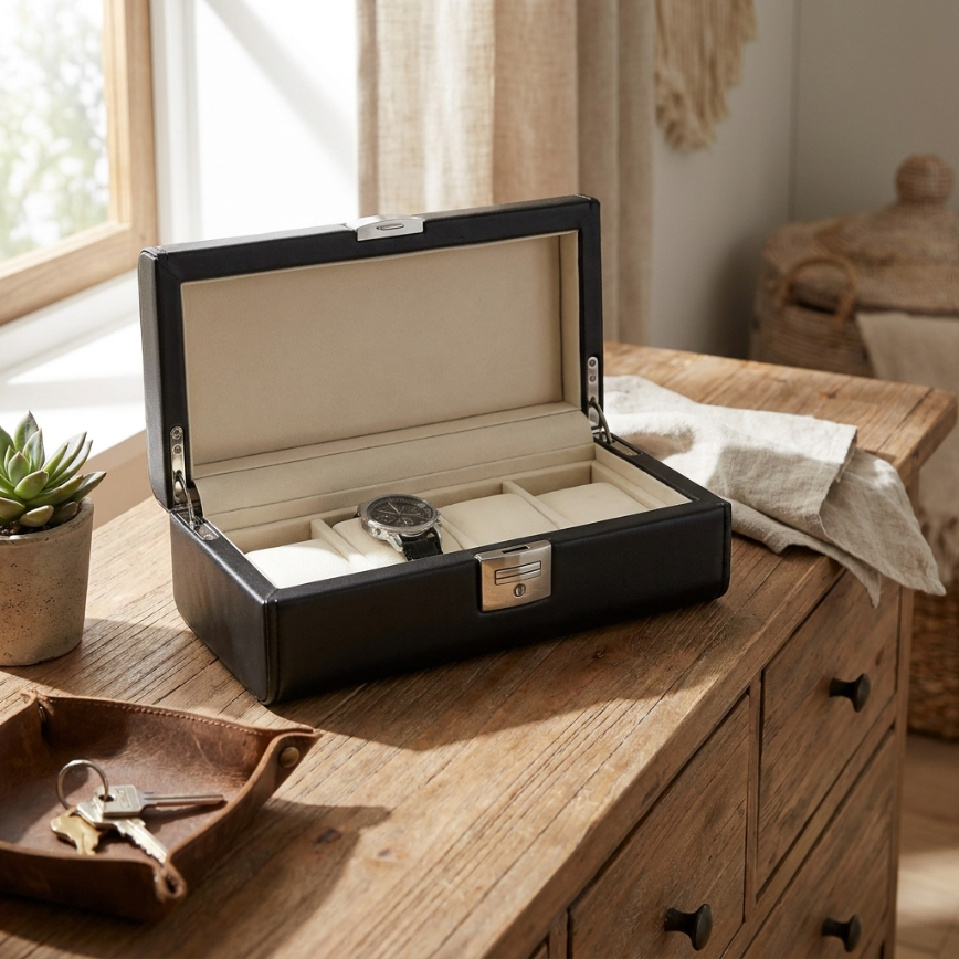 Boîte à Montres 4 Montres – Ébonite
