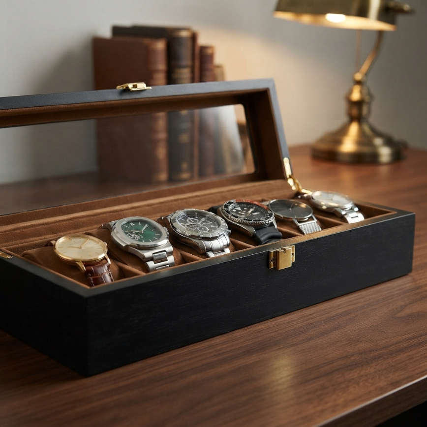 Boîte à Montres 6 Montres – Étape Précieuse