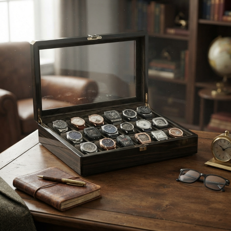 Boîte à Montres 18 Montres – Trésor du Collectionneur
