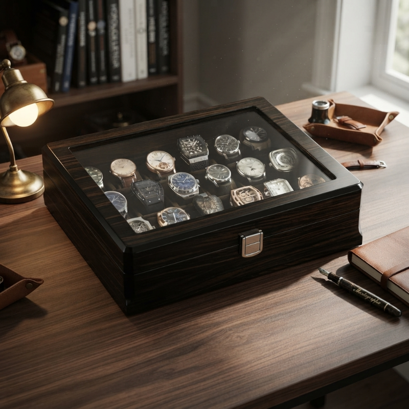 Boîte à Montres 18 Montres – Trésor du Collectionneur