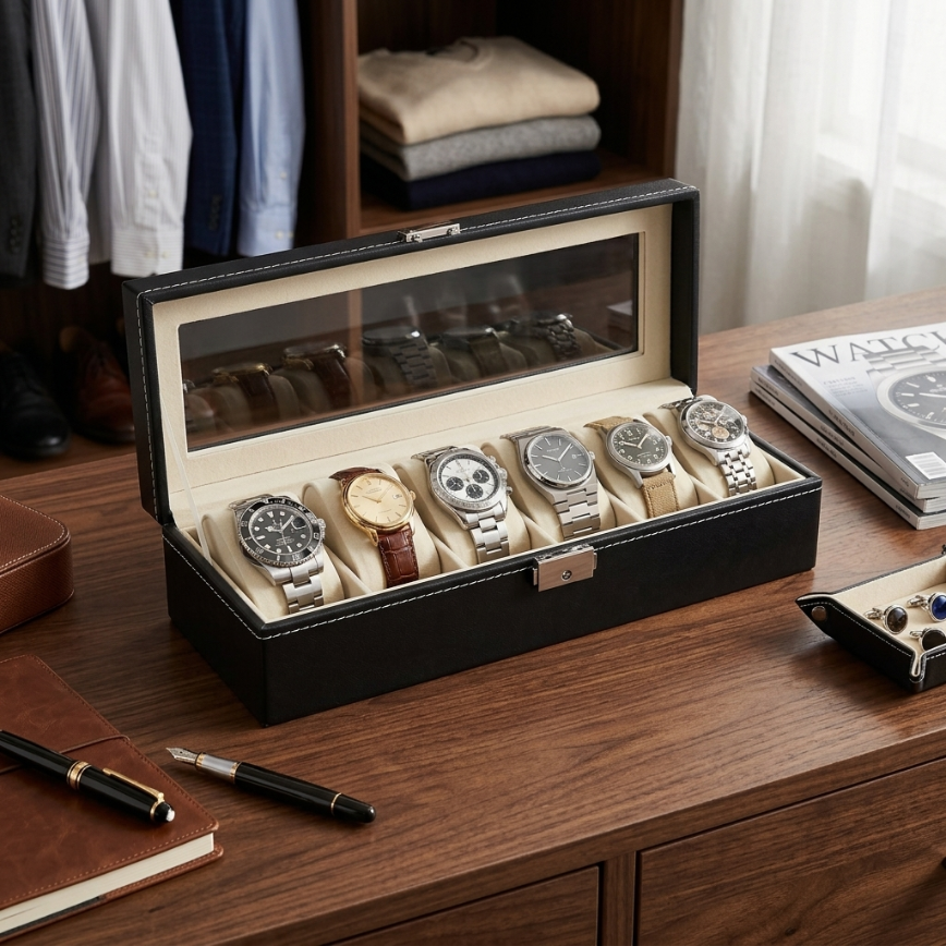 Boîte à Montres 6 Montres – Domaine Doré