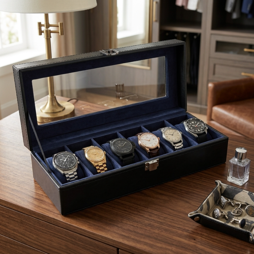 Boîte à Montres 6 Montres – Sanctuaire Horloger