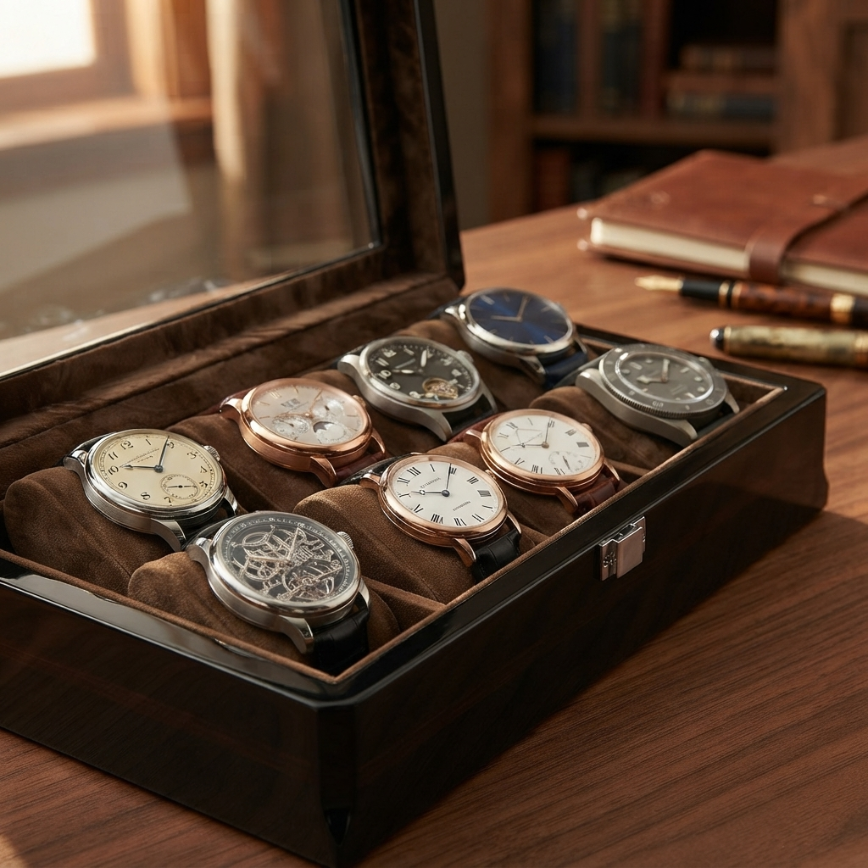 Boîte à Montres 8 Montres – Coffre du Gentleman