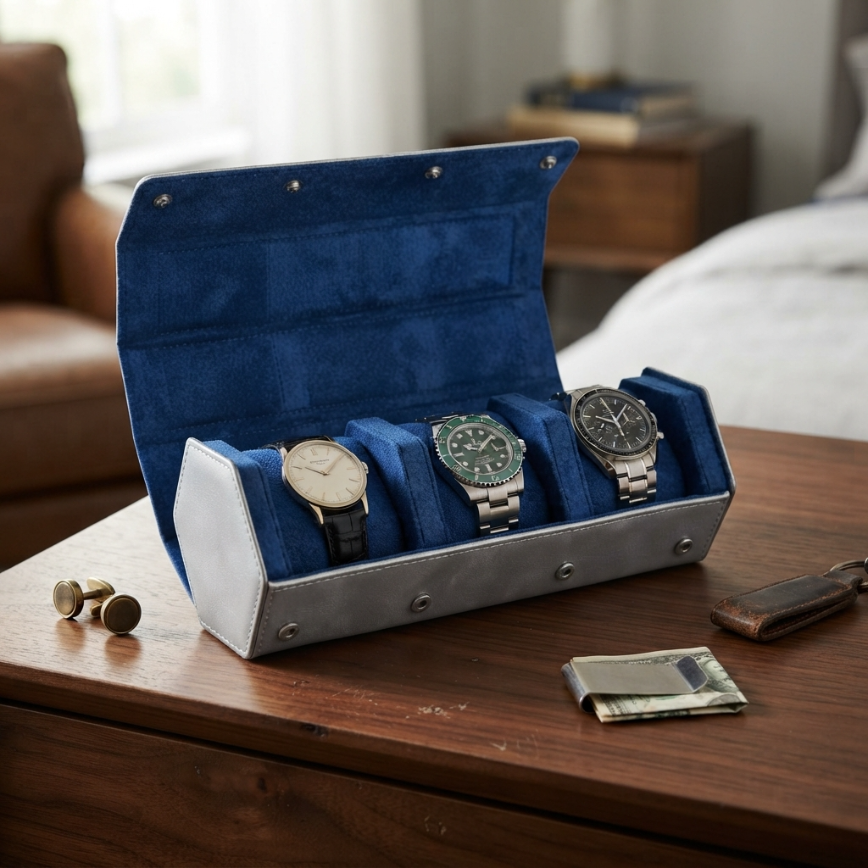 Étui à Montres 3 Montres – Compagnon de Route
