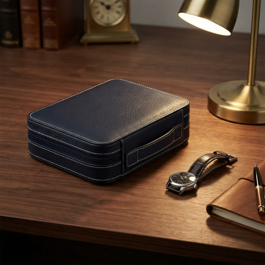 Étui à Montres 4 Montres – Voyage Discret