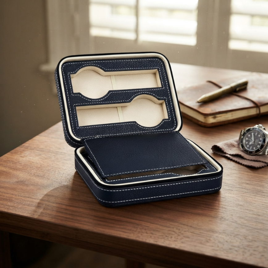 Étui à Montres 4 Montres – Voyage Discret