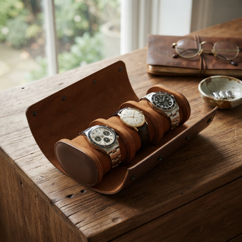 Étui à Montres 3 Montres – Halte Dorée