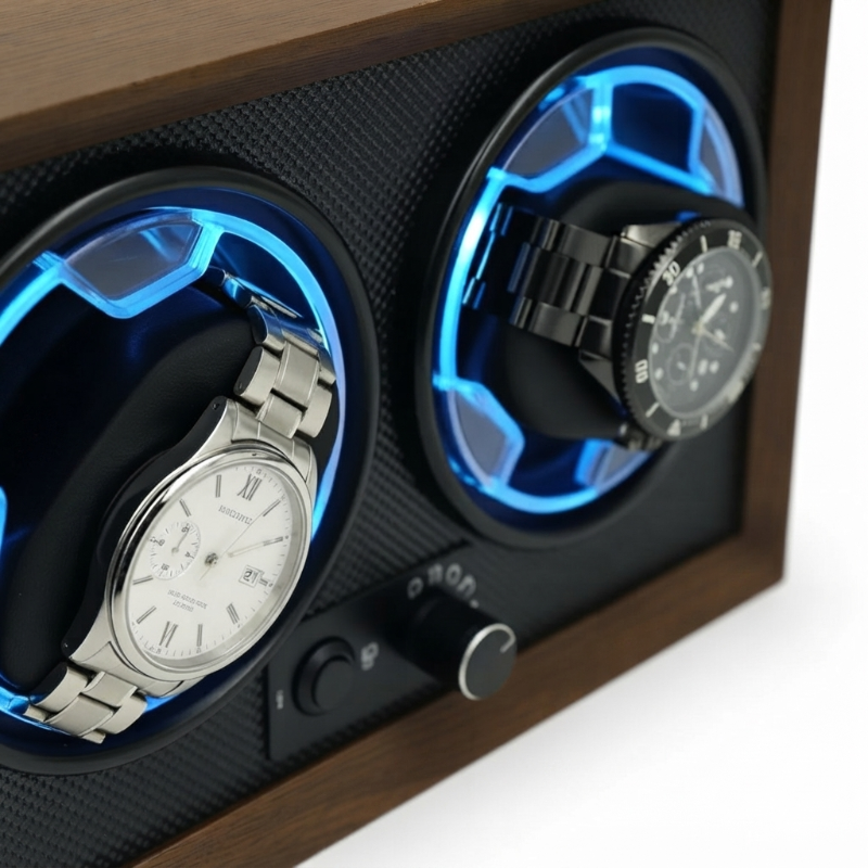 Remontoir Automatique 2 Montres – Symphonie Dorée