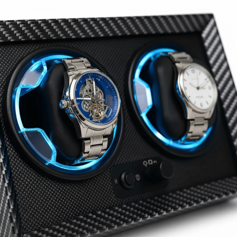 Remontoir Automatique 2 Montres – Précision Dorée