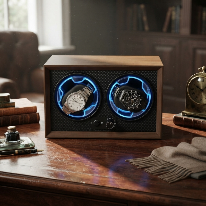 Remontoir Automatique 2 Montres – Symphonie Dorée