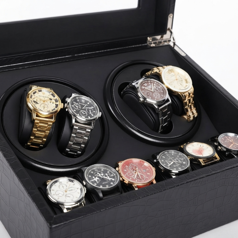 Remontoir Automatique 4 Montres – Socle d'Excellence