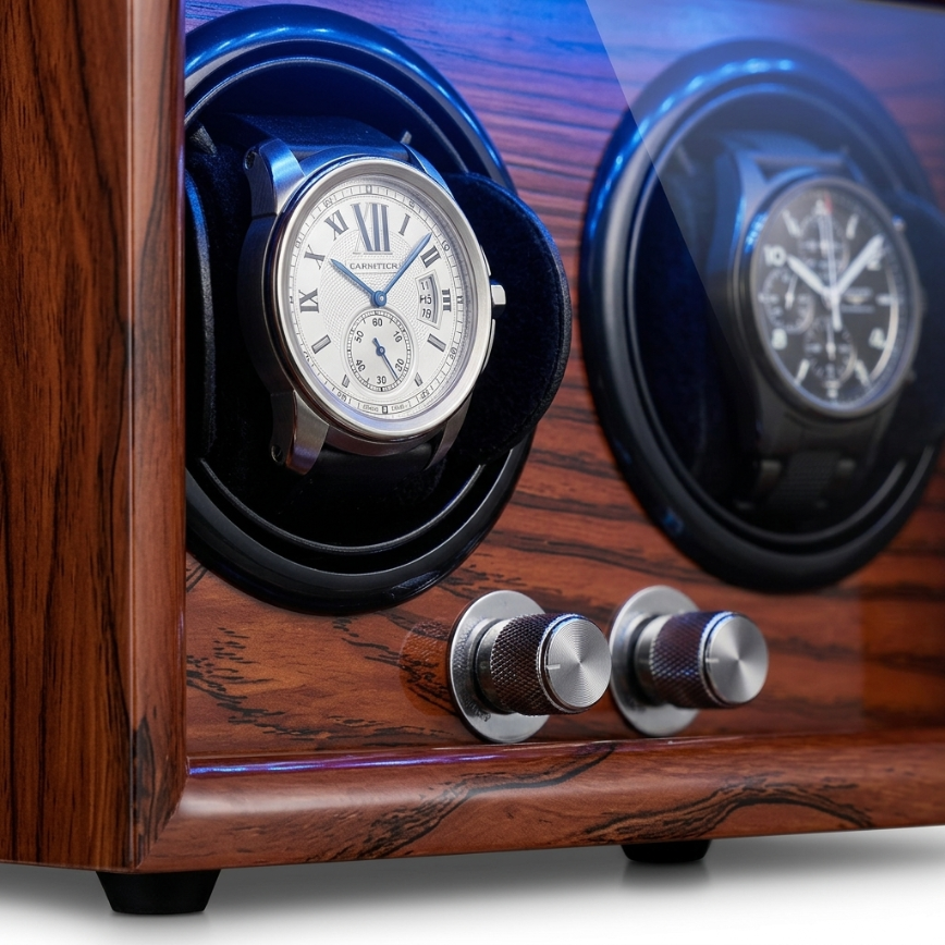 Remontoir Automatique 2 Montres – Rythme Doré