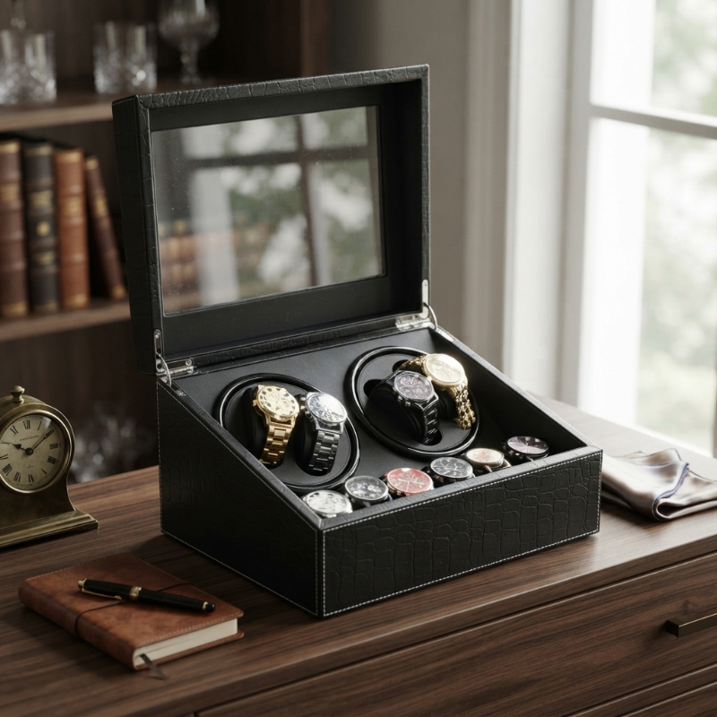 Remontoir Automatique 4 Montres – Socle d'Excellence