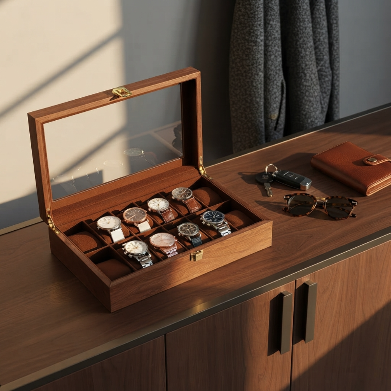Boîte à Montres 12 Montres – Argentée